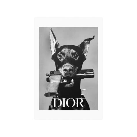 Doberman Dior Dog Luxury Hypebeast Classy Art Print Poster